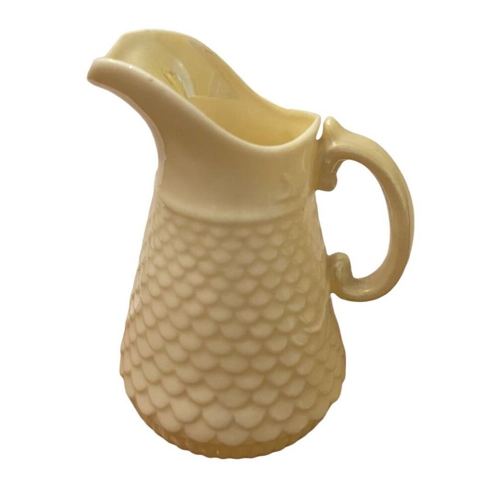 Vintage Belleek Kilkenny Irish Fish Scale Creamer Miniature Milk Pitcher